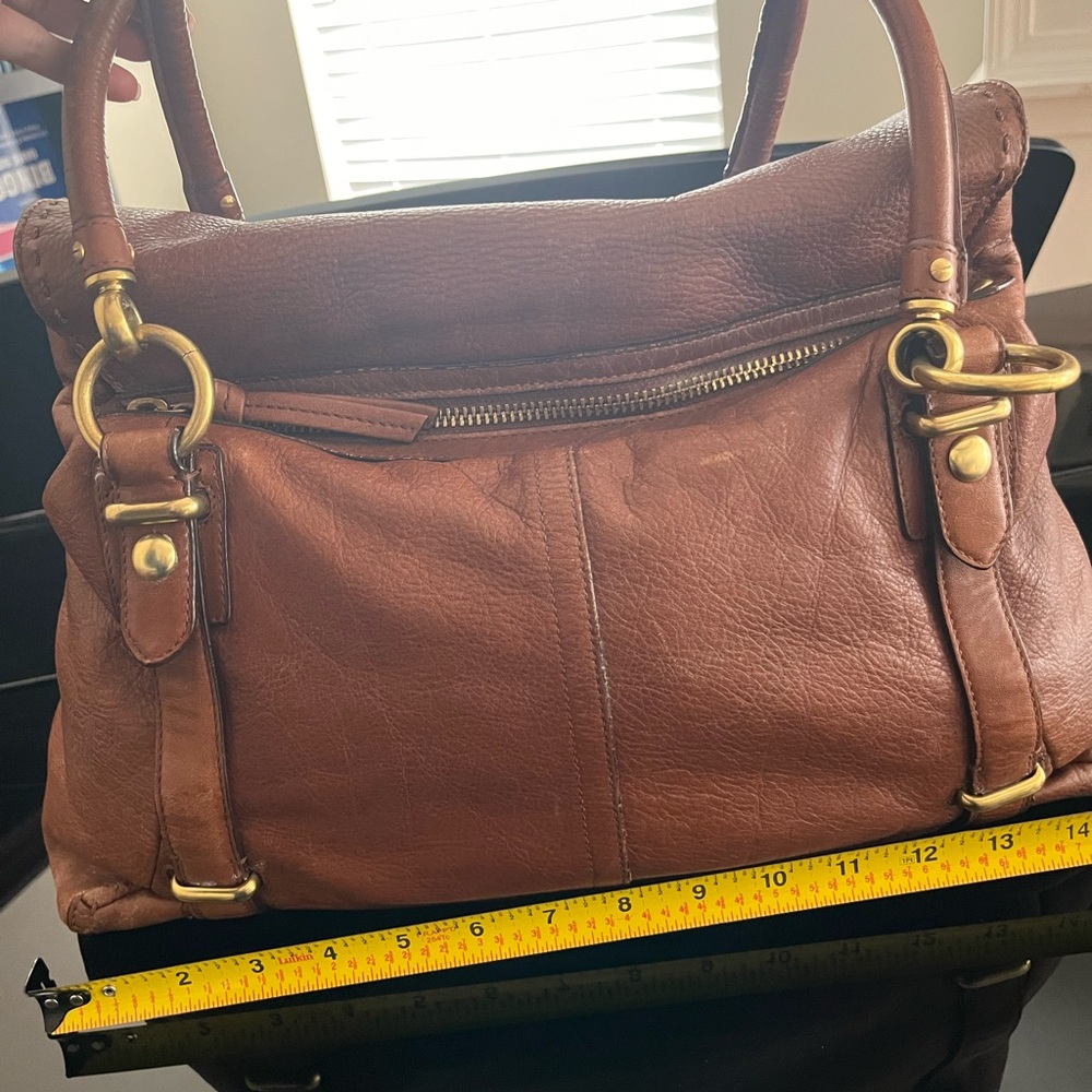Coach Hampton Leather Carryall 15404
Brown Leather Handbag with Gold Accents - Picture 3 of 16